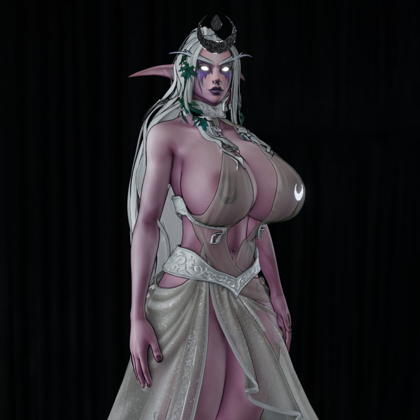 1girls 3d big_breasts blizzard_entertainment blue_hair female female_only huge_breasts justicaralb kasani_nightclaw night_elf nipple_piercing original_character pink_skin see-through see-through_clothing skimpy skimpy_clothes solo thick_thighs voluptuous voluptuous_female warcraft white_hair wide_hips world_of_warcraft