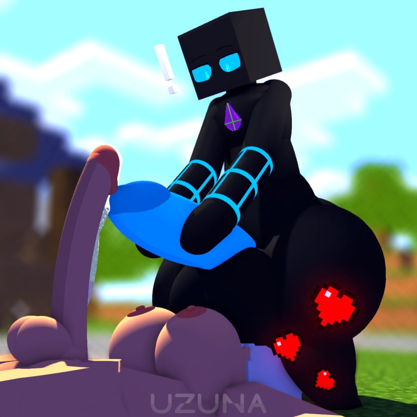 1boy 1futa 3d big_ass big_balls big_penis blue_penis breasts cum_in_pussy cumshot erect_nipples erect_penis futa/male futanari hb_(hb_the_ender) male masturbation mine-imator minecraft nude_futanari nude_male outside shika_(uzuna) tagme thick_ass thick_boy thick_thighs uzunaart white_hair