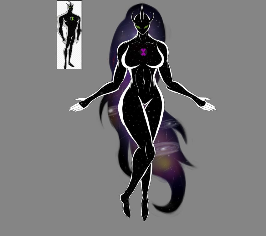 alien alien_forge alien_girl alien_humanoid alien_x ben_10 ben_10_alien_force ben_10_ultimate_alien big_breasts breasts cartoon_network celestialsapien chaquetrix female galaxy hair large_breasts long_hair nahuelconer reference_image space wide_hips