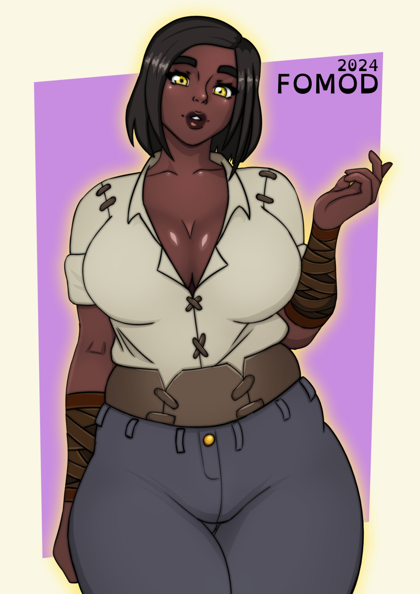 blizzard_entertainment chubby chubby_female cleavage dark-skinned_female dark_skin female female_only fomod human human_(warcraft) solo tagme world_of_warcraft