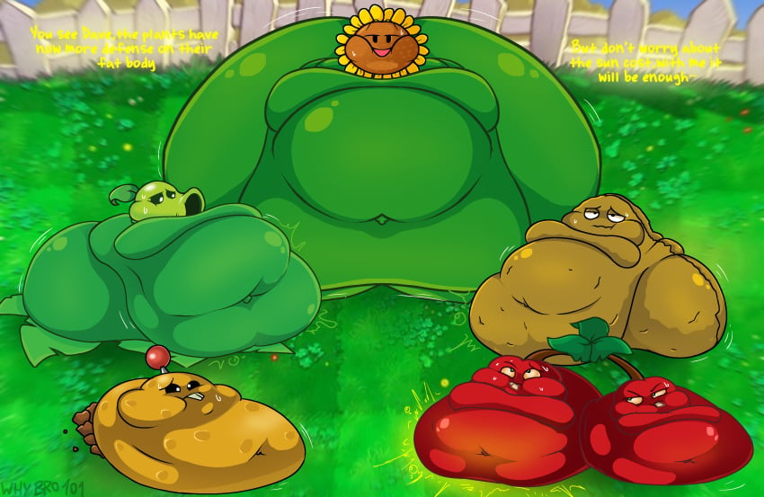 belly big_belly cherry cherry_bomb_(pvz) fat fat_fetish fetish flower flower_girl obese overweight peashooter_(pvz) plant plant_girl plants_vs_zombies popcap_games potato potato_mine_(pvz) solar_flare_(pvz) stomach sunflower sunflower_(pvz) wallnut_(pvz) walnut whybro101