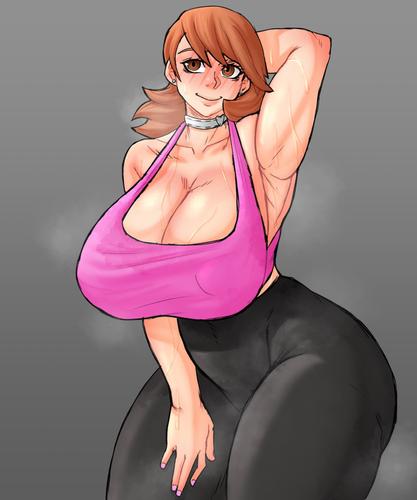 1girls big_breasts breasts clothed clothing female female_only fully_clothed human light-skinned_female light_skin persona persona_3 slushiebest solo standing tagme thick_thighs wide_hips yukari_takeba