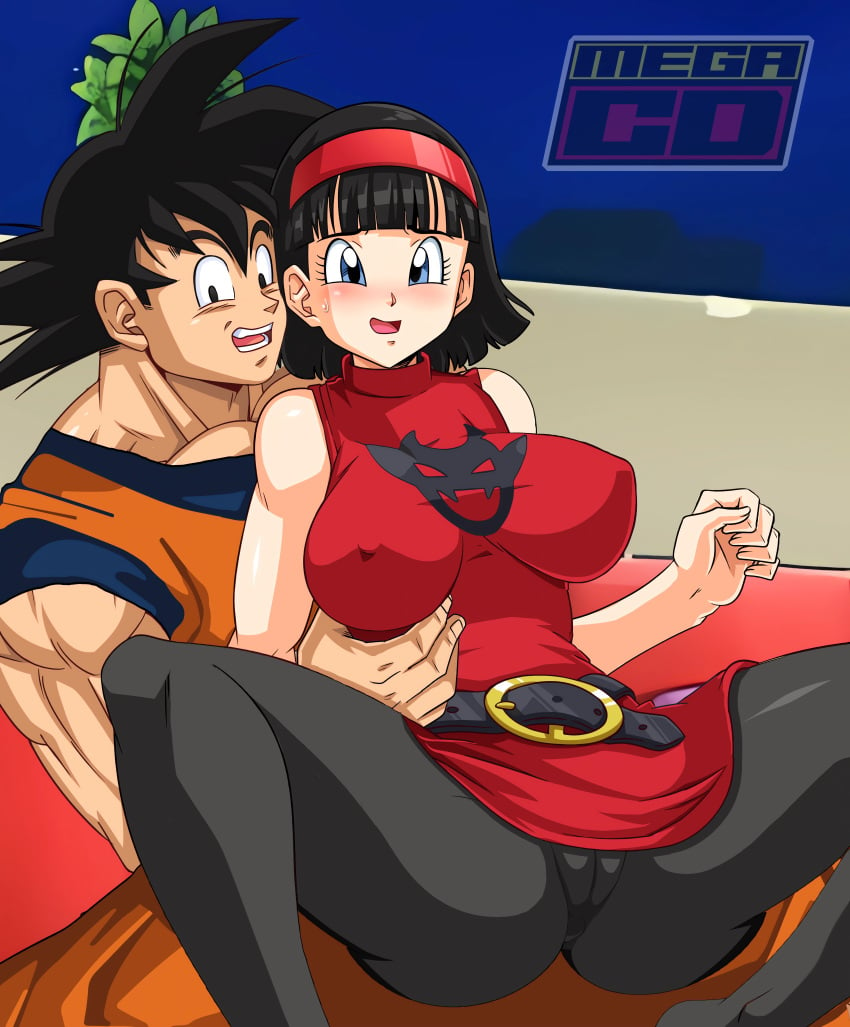 1boy 1girls cheating dragon_ball_(series) dragon_ball_super dragon_ball_z edit father-in-law_and_daughter-in-law hairband megacd sano-br son_goku videl videl_(dragon_ball_super)