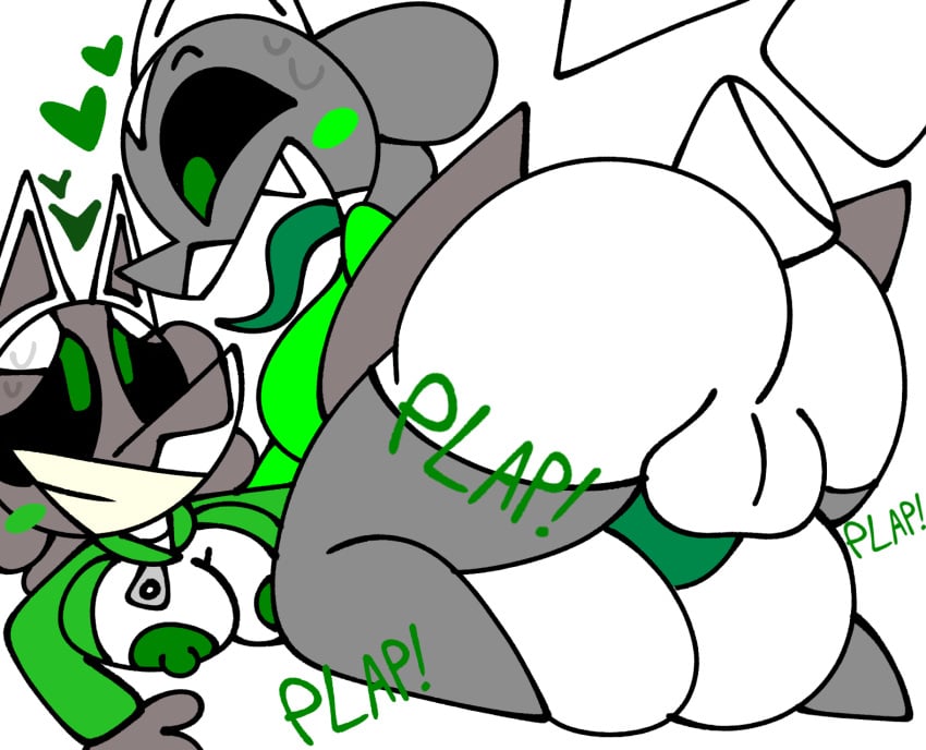 anthro blush bodily_fluids bone breasts clothing duo faker_luca_(skeletonhearts) female futanari generation_4_pokemon green_tongue herm hi_res hoodie intersex intersex/female luca_(skeletonhearts) lucario nintendo plap plap_(sound) pokemon pokemon_(species) selfcest skelecario skeletal skeleton skeletonhearts square_crossover sweat tongue topwear white_body