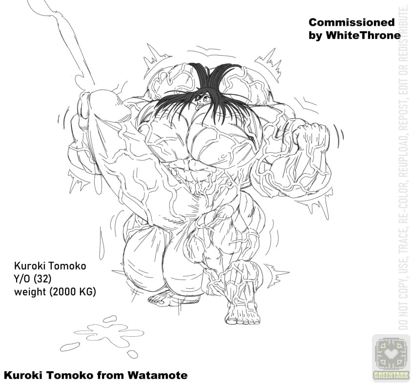 1futa balls barefoot bulging_pecs cracked_ground cum ejaculation erection excessive_cum extreme_muscles feet futa_only futanari greentark hands-free handsfree_ejaculation huge_balls huge_cock human hyper hyper_balls hyper_muscles hyper_penis kuroki_tomoko line_art monochrome muscular muscular_futanari nude nude_futanari oversized_muscles pecs penis smile solo standing tongue_out veins veiny_muscles veiny_penis watashi_ga_motenai_no_wa_dou_kangaetemo_omaera_ga_warui!