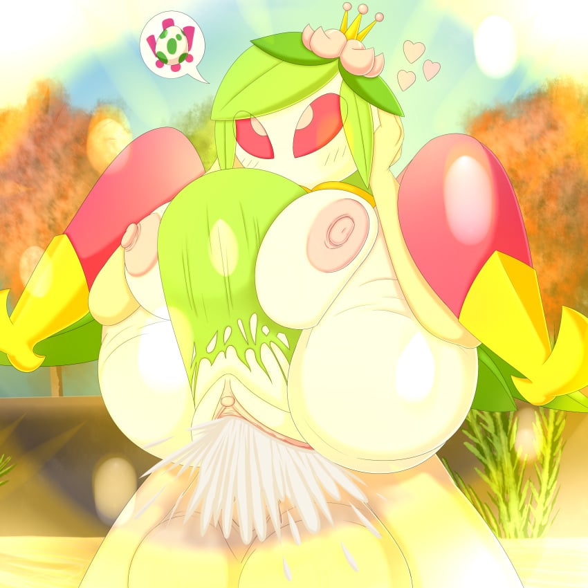 1boy 1girls areolae balls big_belly big_breasts breasts cum cum_in_pussy cumflation dannyiac duo ejaculation excessive_cum female flora_fauna flower full_nelson full_nelson_vaginal game_freak green_hair hair_ornament hips hisuian_lilligant hyper hyper_penis inflation large_breasts leaf leaf_hair lilligant male nintendo penis pink_eyes pink_nipples plant plant_girl plant_hair plant_humanoid pokémon_(species) pokemon pokemon_legends:_arceus pussy regional_form_(pokémon) ripped_clothing rolling_eyes sex short_hair thick_thighs vaginal_penetration voluptuous