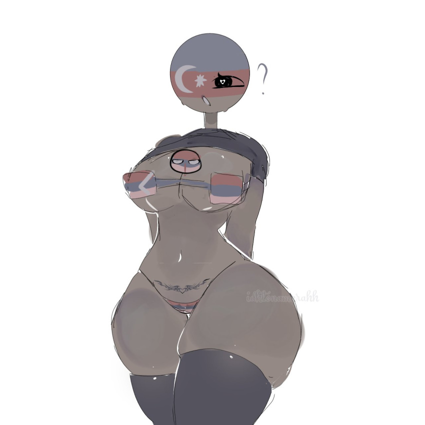 armenia_(countryhumans) armenian_flag azerbaijan_(countryhumans) big_breasts countryhumans countryhumans_girl female female_focus female_only idktonamerahh solo solo_female thick_thighs