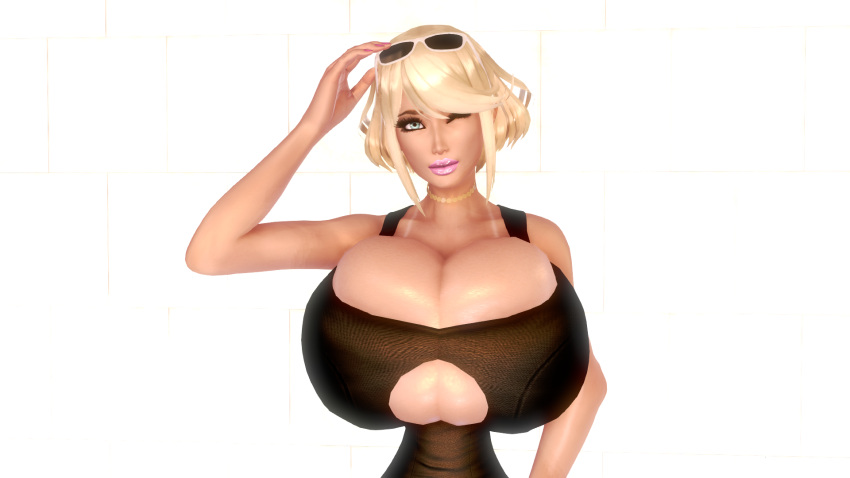 blonde_hair cleavage cleavage_cutout finalheaven2 large_breasts push-up secretary tagme tight_clothing