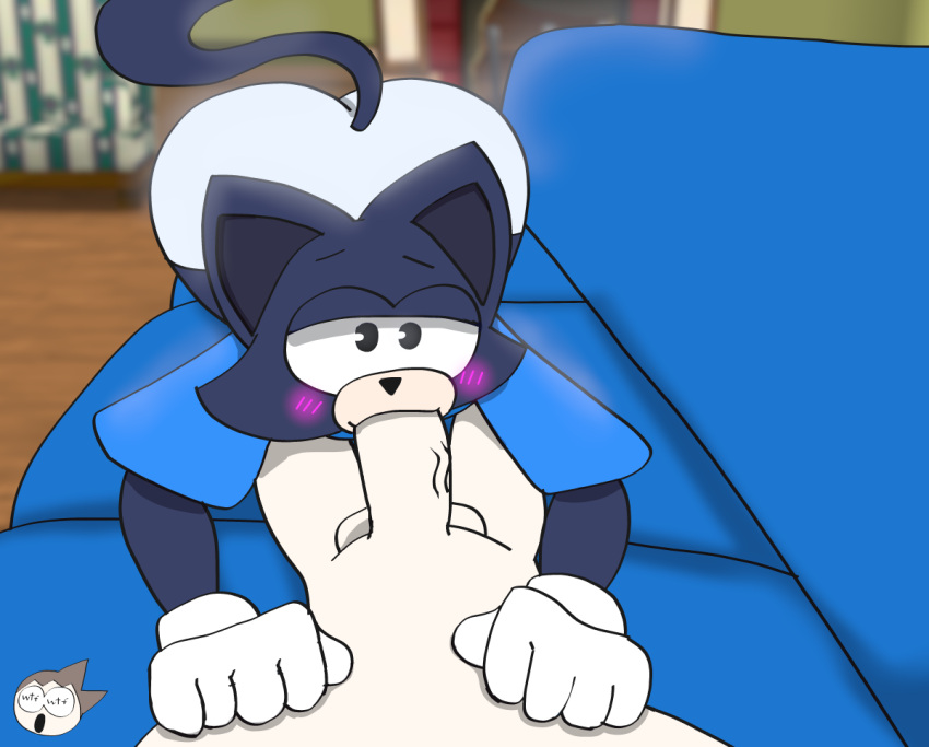 anthro_on_human arched_back blowjob couch_sex first_person_view humanoid_penis ocean_man_(toontown) toontown_cat toontown_online toontown_rewritten tyler_d_man