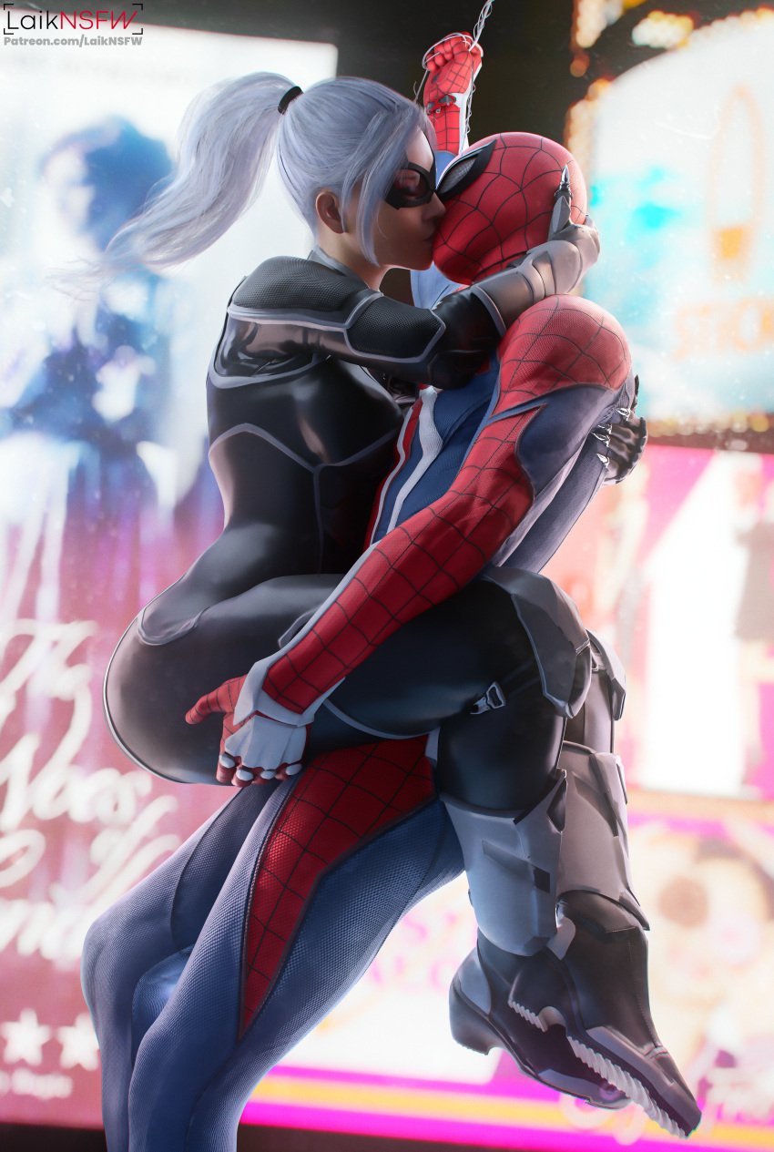 1boy 1boy1girl 1girls 3d accurate_art_style big_ass big_breasts black_cat black_cat_(insomniac) black_cat_(marvel) blender blue_eyes breasts bubble_ass bubble_butt butt couple couple_(romantic) couple_love couples curvy felicia_hardy female fully_clothed hetero insomniac_games itslaiknsfw laik3d laiknsfw latex looking_pleasured lovers male male/female marvel marvel_comics mask peter_parker romantic romantic_couple spider-man spider-man_(insomniac) spider-man_(ps4) spider-man_(series) straight thick_ass white_hair