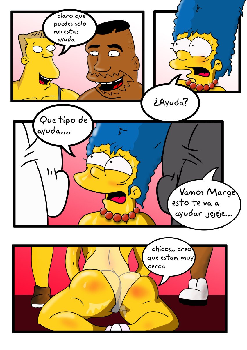 anal ass cuck cuckold double_penetration female gangbang gangrape homer homer_simpson marge marge_simpson netorare ntr the_simpsons