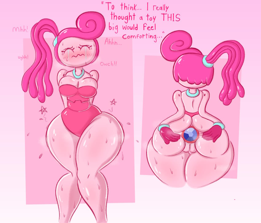 anal anal_storage anus ass big_butt blush breast_squeeze breasts butt_focus buttplug cavity_storage female female_only flushed mad_critter mommy_long_legs nervous painal pink_hair pink_skin ponytails poppy_playtime pussy rings sex_toy spread_ass sweating tall_female tears thick_thighs thunder_thighs