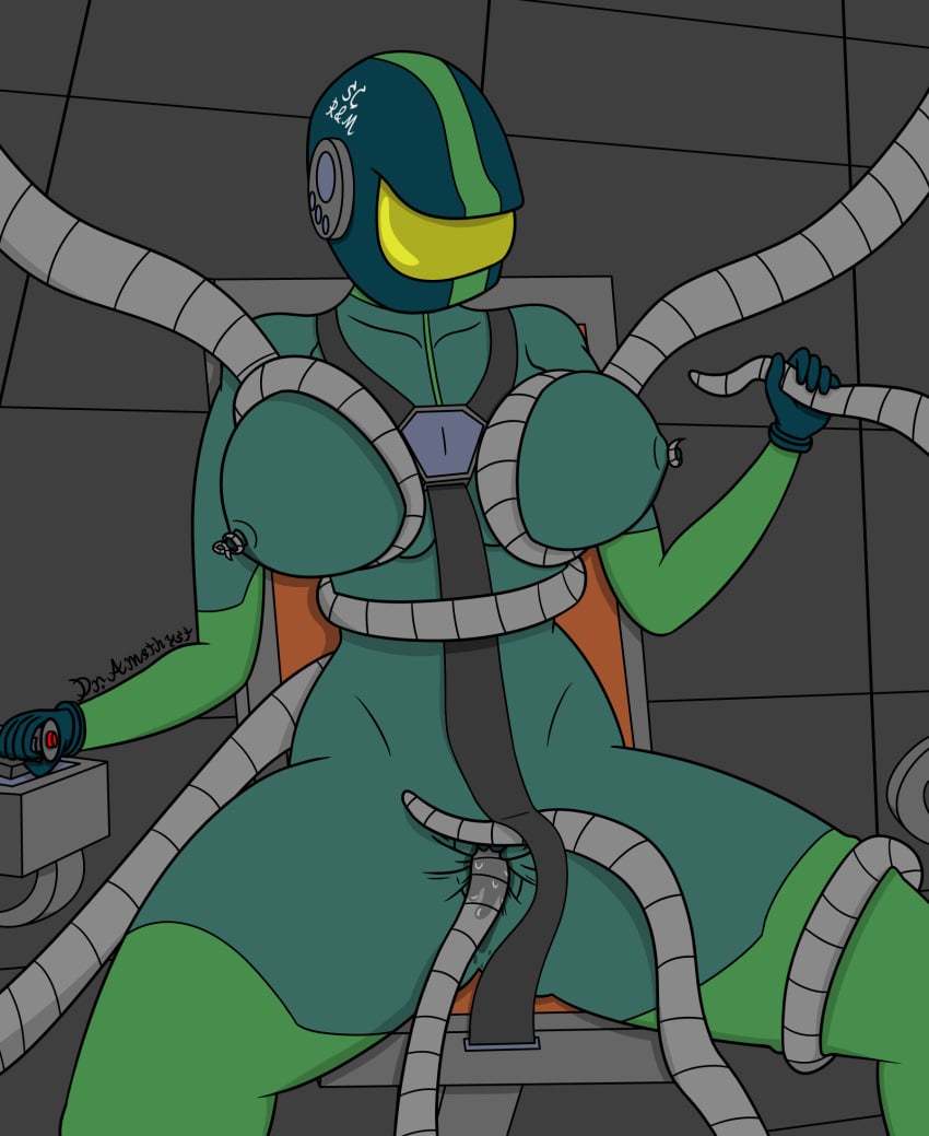 bodysuit cockpit eol-arts female handjob imatria:_ae lactating lactation_through_clothes mecha mecha_pilot mechanical_tentacles nipple_pull penetration_through_clothes pussy_juice self_upload sitting solo space_suit tentacle tentacles_around_breasts through_clothes