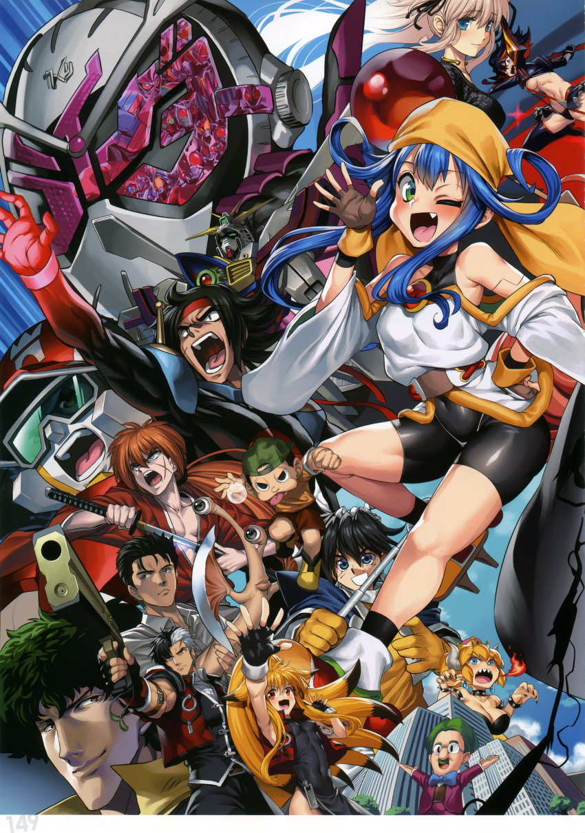 android bowsette cowboy_bebop crossover domon_kasshu female g_gundam gundam high_resolution houshin_engi iron_leaguer kamen_rider_zi-o_(series) kenshin_himura kill_la_kill kiseijuu large_filesize lime_(saber_j) mabinogi male mario_(series) matoi_ryuuko migi_(parasyte) multiple_boys multiple_girls namco_x_capcom new_super_mario_bros._u_deluxe not_porn obui outdoors parasyte_the_maxim project_x_zone rurouni_kenshin saber_marionette_j scissor_blade scissor_blade_(kill_la_kill) senketsu shinichi_izumi spike_spiegel super_robot_wars taikoubou tokiwa_sougo very_high_resolution xiaomu