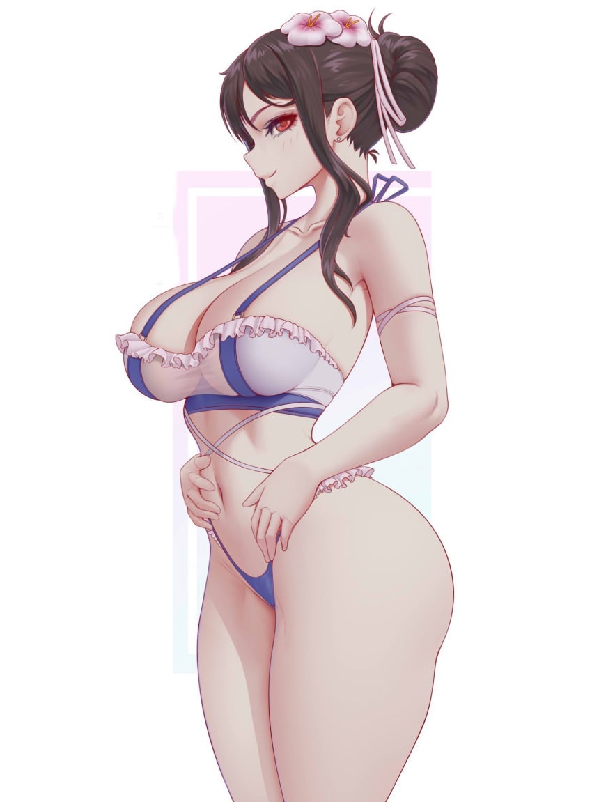 1girls big_ass bikini bikini_bottom bikini_top black_hair bottomwear cute eyes female female_only final_fantasy final_fantasy_vii final_fantasy_vii_rebirth final_fantasy_vii_remake hips hourglass_figure large_breasts melowh red rpg source_request square_enix swimsuit thick_thighs tifa_lockhart tifa_lockhart_(shining_spirit) top wide