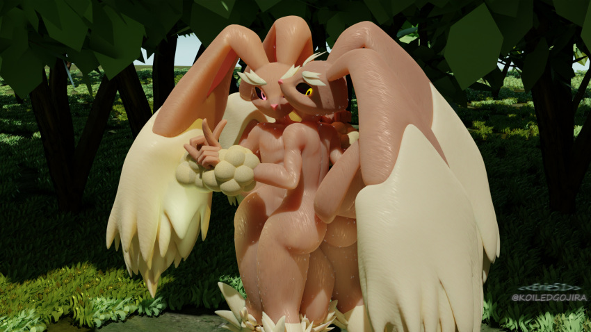 3d 3d_(artwork) anthro ass erie51 furry lagomorph lopunny pokémon_(species) pokemon pokemon_(species) sweat sweating