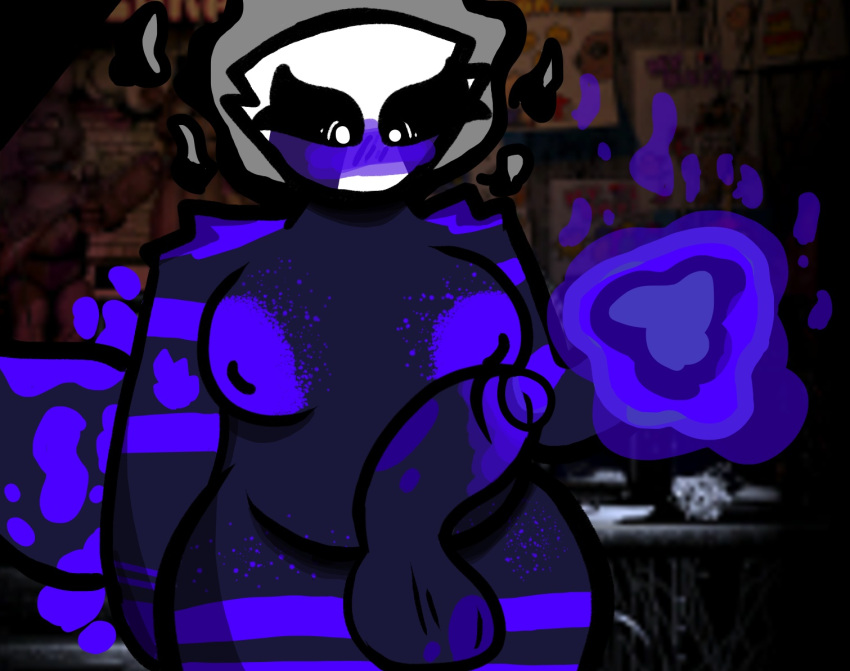 animatronic anthro big_breasts blush breasts dick dickgirl digital_media_(artwork) eyeliner female five_nights_at_freddy's five_nights_at_freddy's_2 freckles fur futa_only futanari genitals hi_res machine magic makeup marionette_(fnaf) navel nipples nude puppet_(fnaf) robot rub_pupet_(character) rub_puppet scottgames simple_background solo tail text uulitch