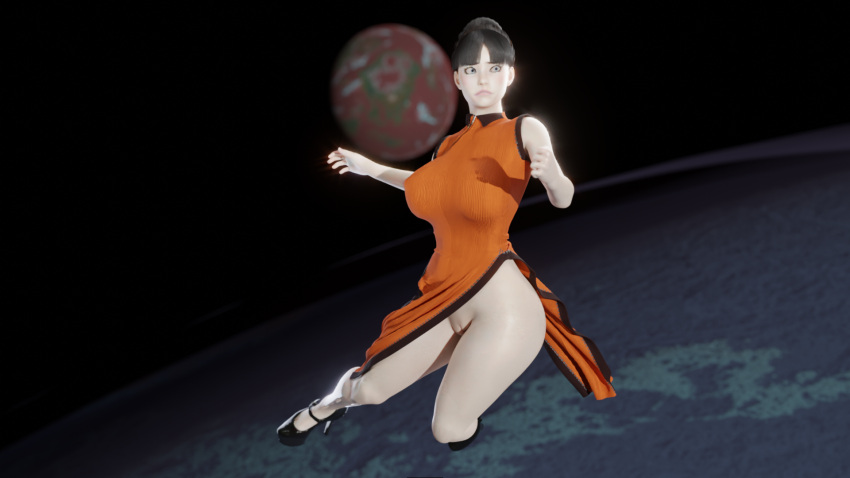 3d big_ass chichi dragon_ball high_slit_dress sextus400 space