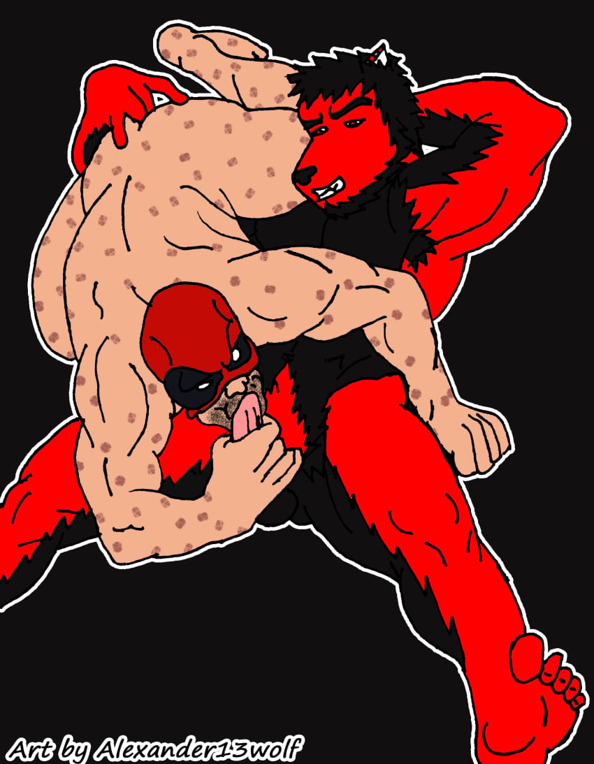 2boys alexander13wolf deadpool gay male male_only marvel tagme wade_wilson yaoi