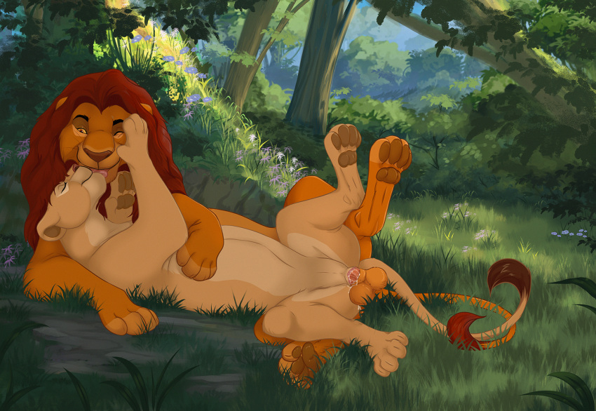 balls bodily_fluids cum cum_in_pussy cum_inside disney duo ejaculation embrace female feral feral_only genital_fluids genitals hug hugging_during_sex malaika4 male male/female mufasa penetration penis pussy pussy_juice romantic romantic_couple sarafina sex spread_legs spreading the_lion_king vaginal_penetration