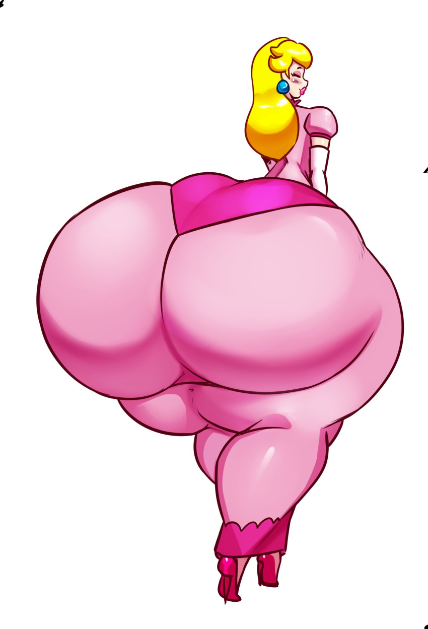 1girls 2024 ass ass_focus big_ass blonde_hair bottom_heavy dress fat_ass female female_focus female_only fully_clothed giant_ass gigantic_ass high_heels huge_thighs hyper hyper_ass hyper_hips hyper_thighs mario_(series) massive_ass nintendo princess_peach round_ass schnauzercito solo thick_ass thick_thighs wide_hips