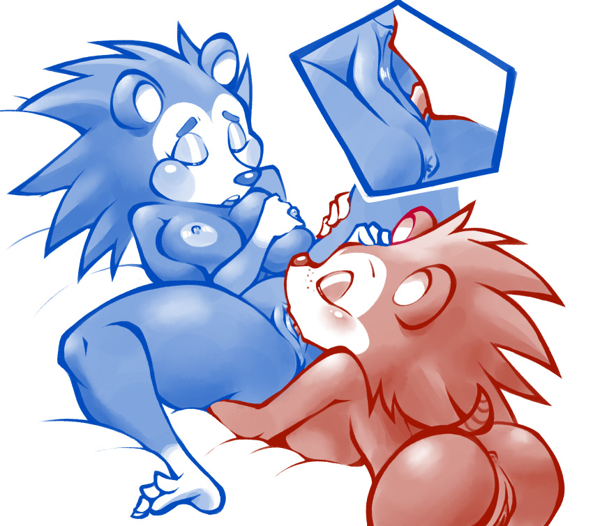 2022 2girls animal_crossing anthro anus ass blue_fur breasts brown_fur closed_eyes cunnilingus eating_pussy hand_on_breast hand_on_head hands_on_thighs hedgehog incest isabelleorgasms licking licking_pussy mabel_able multiple_girls nintendo nipples nude open_mouth oral oral_sex pussy sable_able sibling sibling_incest siblings sister sisters sitting yuri