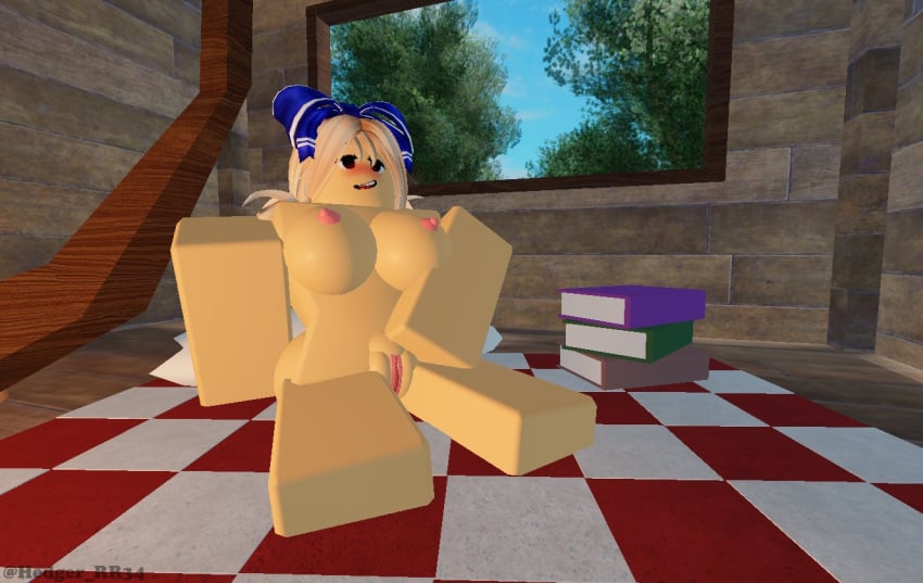 1girls 3d 3d_(artwork) alternate_version_available areolae barefoot blush breasts charlotte_(that_rel) completely_nude completely_nude_female female female_only full_body masturbation naked naked_female nipples nude nude_female open_mouth open_smile pussy roblox robloxian sitting smile solo solo_female that_rel