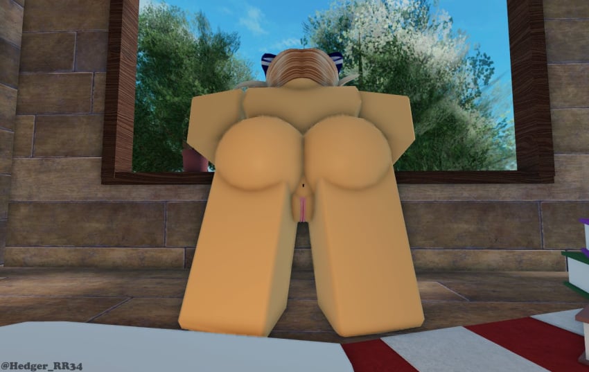 1girls 3d 3d_(artwork) anus ass barefoot bent_over big_ass charlotte_(that_rel) completely_nude completely_nude_female female female_only full_body naked naked_female nude nude_female pussy roblox robloxian solo solo_female that_rel treehouse