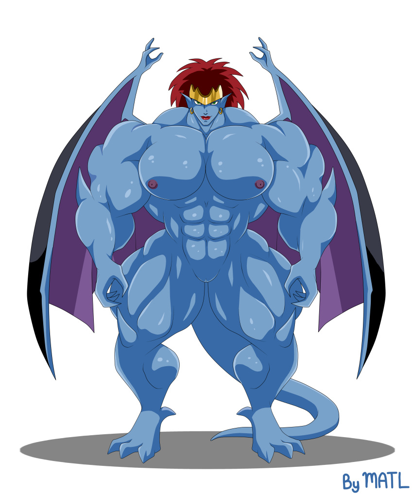 1girls abs biceps breasts extreme_muscles female female_only gargoyles matl muscles muscular muscular_arms muscular_female muscular_legs muscular_thighs pecs solo tail wings