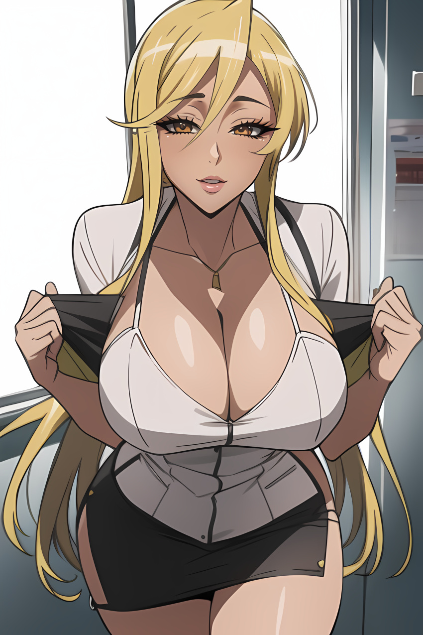 ai_generated big_breasts blonde blonde_female blonde_hair blonde_hair_female giant_breasts highschool_of_the_dead huge_breasts large_breasts shizuka_marikawa yellow_eyes