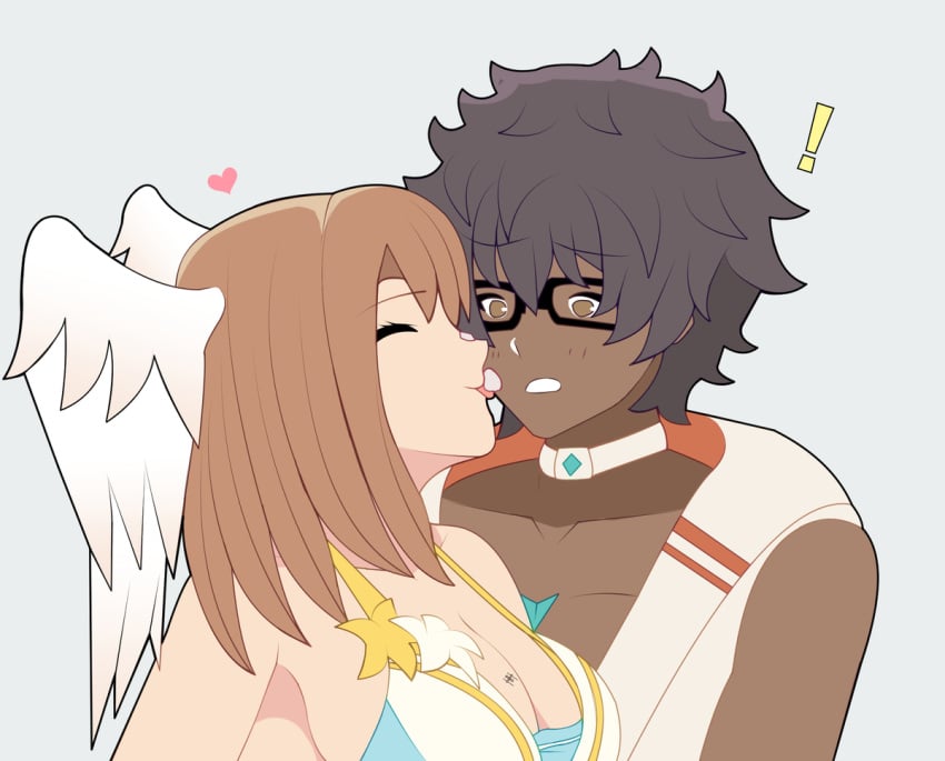 dark-skinned_male dark_skin djames eunie_(xenoblade) ice_cream interracial licking licking_ice_cream nintendo pale-skinned_female pale_skin romantic taion_(xenoblade) white_skin xenoblade_(series) xenoblade_chronicles_(series) xenoblade_chronicles_3