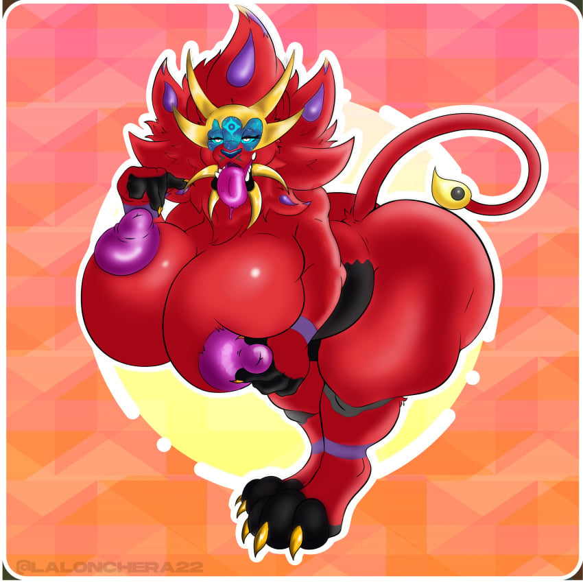 absurd_res anthro areola ass big_breasts big_butt big_nipples bodily_fluids breast_grab breast_squish breasts curvy_figure female generation_7_pokemon hand_on_breast hi_res huge_breasts huge_butt hyper hyper_breasts lalonchera22 legendary_pokemon looking_at_viewer nintendo nipples pokemon pokemon_(species) saliva shiny_pokemon solgaleo solo squish thick_thighs tongue tongue_out wide_hips