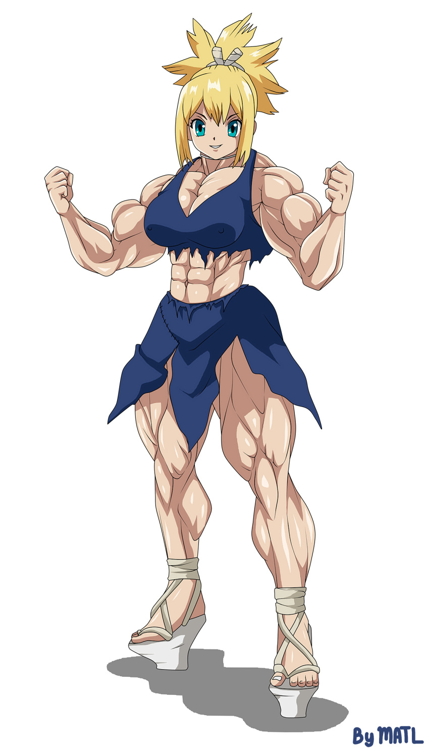 1girls abs biceps blonde_hair breasts extreme_muscles female female_only matl muscles muscular muscular_arms muscular_female muscular_legs muscular_thighs pecs solo