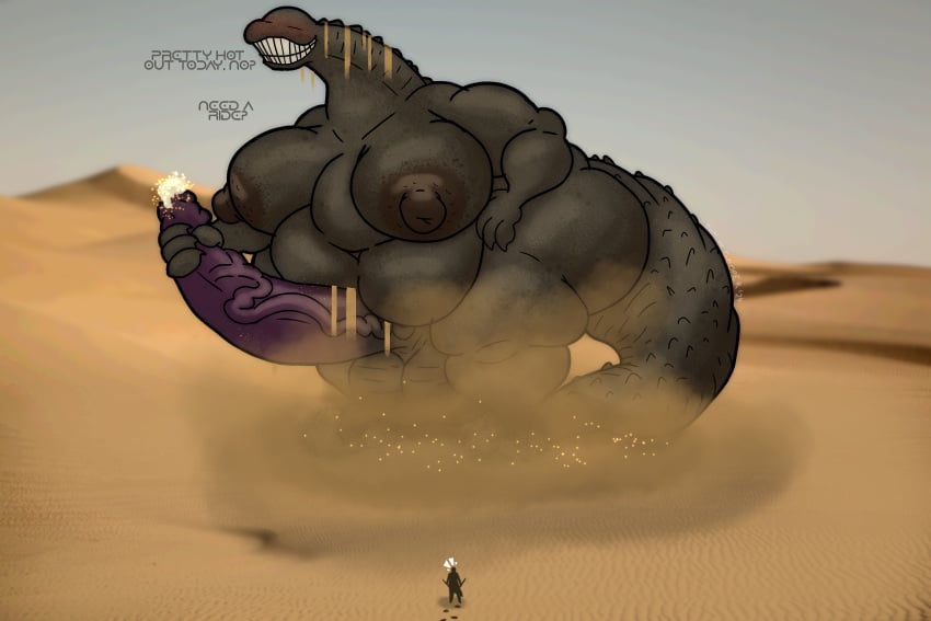 absurd_res anthro ass balls big_balls big_butt big_penis blush bodily_fluids cum desert detailed_background dialogue digital_drawing_(artwork) digital_media_(artwork) dominogooper dune duo_focus dust_cloud extreme_size_difference foreskin genital_fluids genitals grey_body group hi_res huge_balls huge_butt huge_cock hyper hyper_balls hyper_butt hyper_genitalia hyper_penis leaking_cum long_neck long_tail macro male masturbation morbidly_obese nipples noss_(dominogooper) nude obese outside overweight penis sand sandworm size_difference smile tail vein veiny_penis