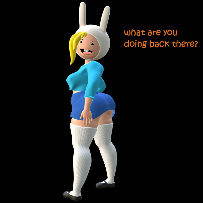 3d adventure_time ass ass_focus big_ass big_breasts big_butt bubble_butt butt curvaceous curvy curvy_female curvy_figure female fionna_and_cake fionna_the_human_girl heperson hips jiggle jiggling_ass posing skirt teasing thick thick_ass thick_thighs thighhighs thighs