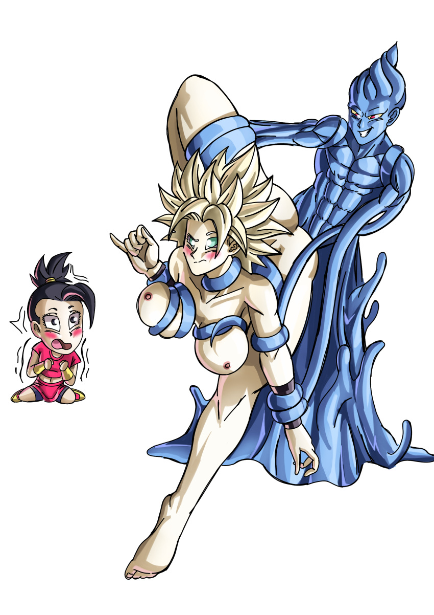 breast_press caulifla dragon_ball dragon_ball_super kale maji_kayo naked_female rebut_art tentacle tentacle_rape