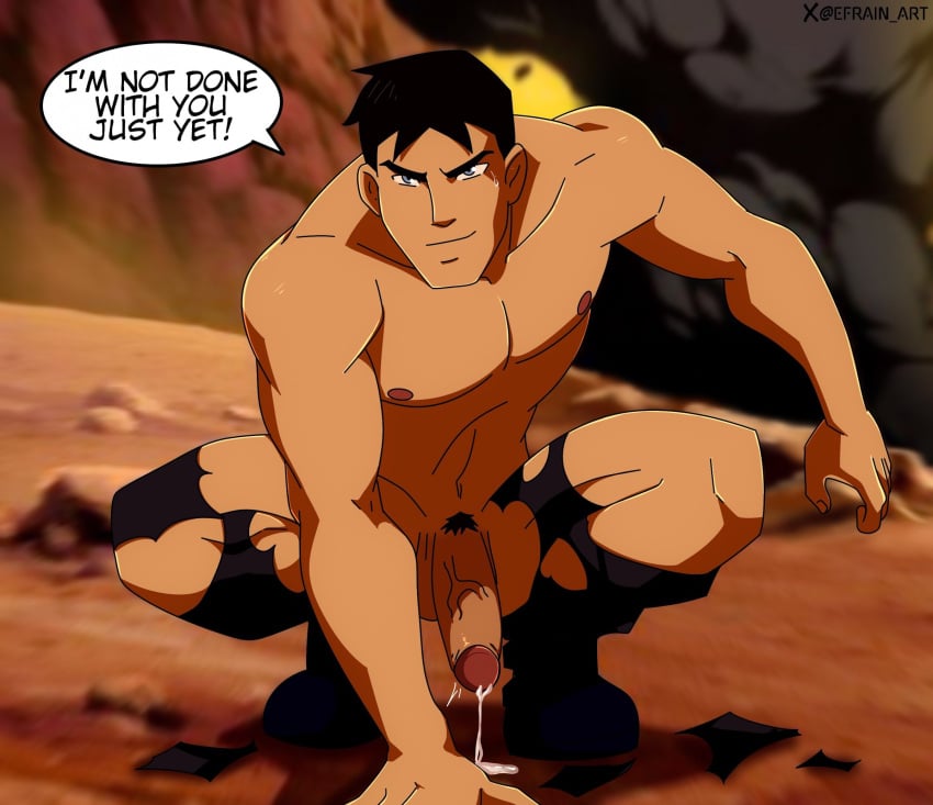 bara conner_kent dc dc_comics ef_drawings male_focus male_only penis solo superboy superboy_(conner_kent) superman_(series) tagme torn_clothes