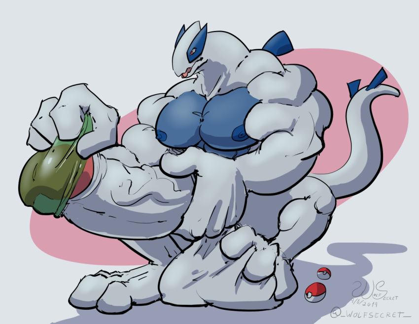 anthro balls big_balls big_muscles big_penis condom feet foot_on_balls generation_2_pokemon genitals huge_balls huge_cock huge_muscles humanoid_genitalia humanoid_penis hyper hyper_balls hyper_genitalia hyper_penis legendary_pokemon lugia male muscular muscular_anthro nintendo pecs penis pokeball pokemon pokemon_(species) sexual_barrier_device solo story story_in_description vein veiny_penis wolfsecret