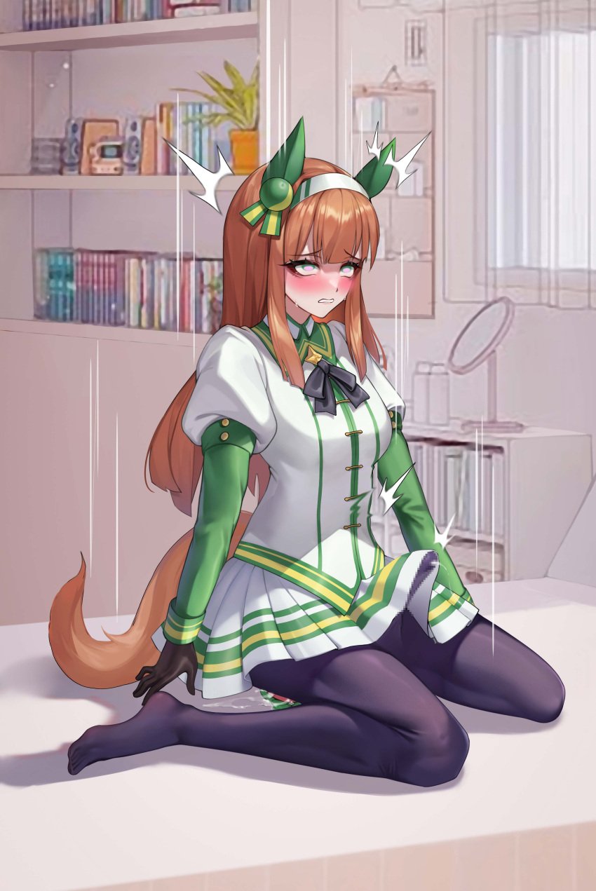 1futa absurdres animal_ears bangs black_gloves black_pantyhose black_ribbon blush breasts brown_hair bulge carrot censored clothed clothing dildo dress erection erection_under_clothes erection_under_skirt female fully_clothed futa_only futanari futanari_masturbation gins gloves green_eyes hanee heart heart-shaped_pupils highres holding holding_sex_toy horse_ears horse_girl horse_tail humanoid improvised_dildo improvised_sex_toy indoors kemonomimi kneeling light-skinned_futanari light_skin long_hair long_sleeves masturbation mosaic_censoring neck_ribbon object_insertion open_mouth orange_hair paid_reward_available pantyhose ribbon rolling_eyes sex_toy silence_suzuka_(umamusume) sitting smile solo sweat symbol-shaped_pupils tail tenting umamusume variant_set wariza white_dress