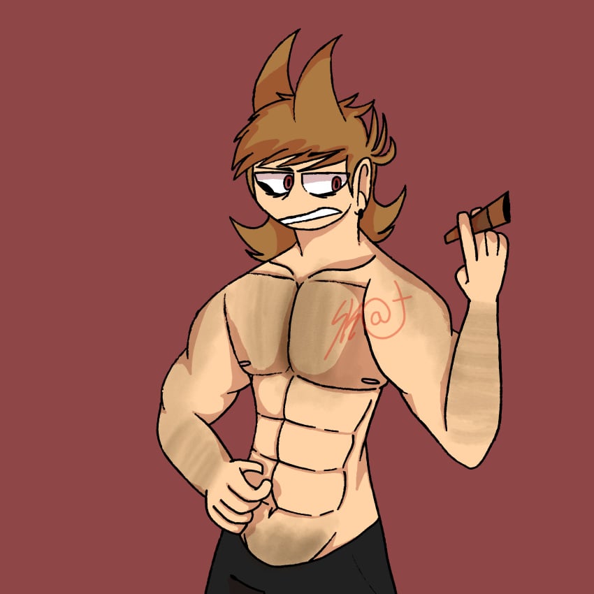 eddsworld muscular muscular_male tagme tord tord_(eddsworld)