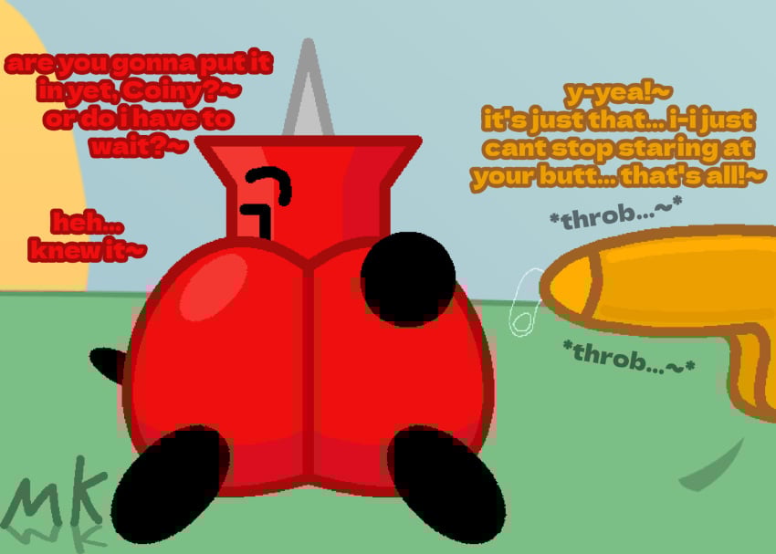 1boy 1boy1girl 1girls 2025 animate_inanimate ass_bigger_than_body ball_with_hyper_features battle_for_bfdi battle_for_dream_island bfb bfdi big_ass big_butt big_penis cock coiny erect_penis erection female female grass grass_field huge_ass huge_butt huge_cock huge_cock hung hyper_ass leaking leaking_precum long_dick long_penis looking_at_ass looking_at_partner male male/female marklimarko object_show_community object_shows osc penis penis_out pin_(bfdi) precum precum_drip staring_at_ass tagme