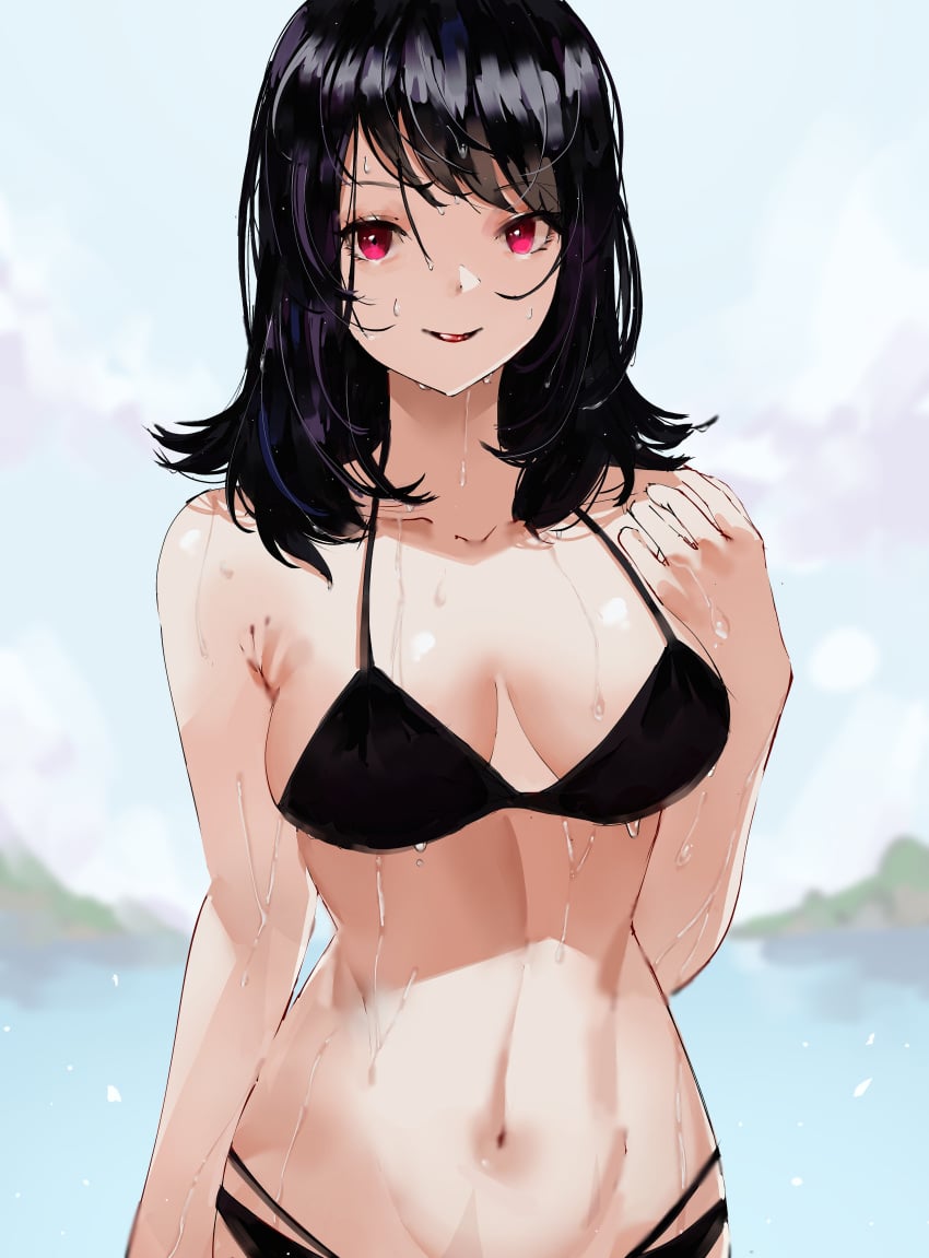 alternate_costume breasts female maya_amano persona persona_2 sinko solo swimsuit tagme