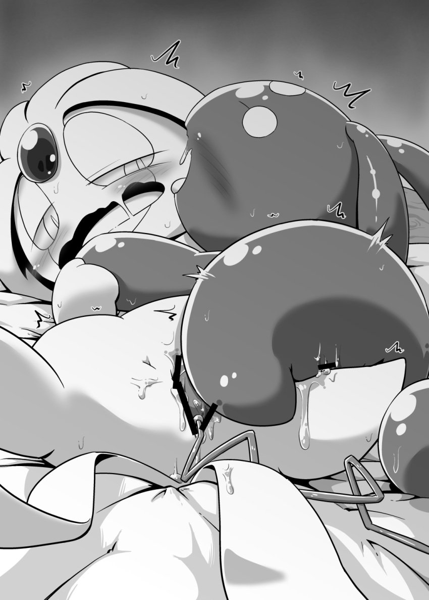 bed bodily_fluids comic duo female female/female feral furniture grinding hand_holding hi_res legendary_pokémon looking_pleasured lying manaphy monochrome nettsuu nintendo on_back pokémon_(species) pokemon pokemon_only saliva saliva_string sex_toy sex_toy_in_pussy sex_toy_insertion uxie vibrator vibrator_in_pussy video_games