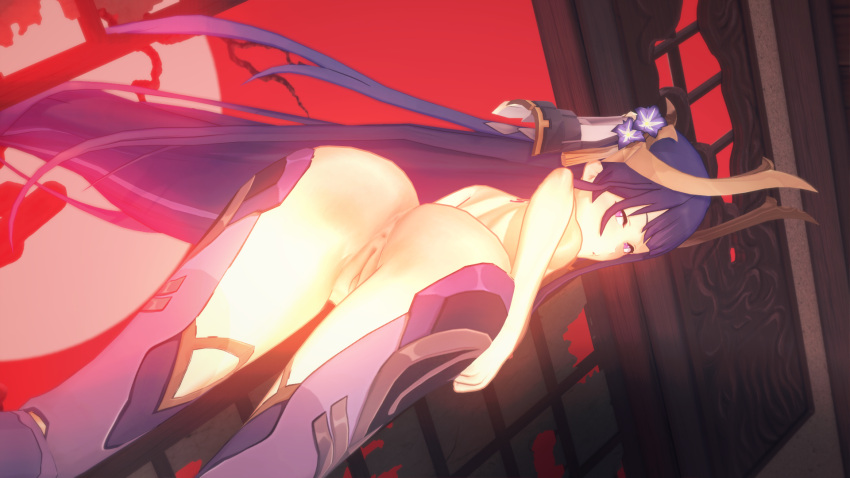 3d absurdly_long_hair anus ass bare_ass beauty_mark censored_version_at_source female flower_in_hair genshin_impact hairpin hand_on_ass huge_ass imminent_facesitting jagerbae koikatsu pov presenting_anus presenting_ass presenting_hindquarters purple_eyes purple_hair pussy raiden_shogun raiden_shogun_(magatsu_mitake_narukami_no_mikoto) spreading_cheeks tattoo thick_thighs thigh_armor uncensored