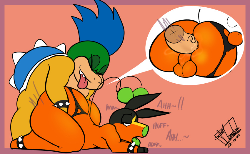 2boys anal anal_sex anthro ass axel_the_tepig backsack balls big_butt big_pecs bodily_fluids clothing clothing_aside crossover digital_media_(artwork) domestic_pig duo eljelicsnsfw excited gay gay_sex genital_fluids genitals hi_res huge_butt koopaling larry_koopa looking_back male male/male male_penetrating mammal mario_(series) nintendo nintendo_entertainment_system nude open_mouth pecs penetration penis pokémon_(species) pokemon reptile scalie sex simple_background suid suina sus_(pig) tepig tepigfan101 text thick_thighs thong thong_aside tongue turtle underwear underwear_aside video_games wide_hips