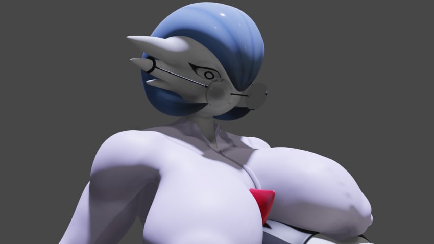 . 3d abs anthro blender bloodtai bloodtail buff eyeshadow female gardevoir gloves grey hips huge_hips huge_thighs large_ass large_breasts muscular nintendo nude pokémon_(species) pokemon pokemon_(species) pokemon_rse thick_thighs