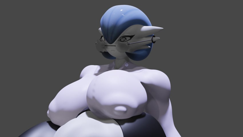 . 3d abs anthro blender bloodtai bloodtail buff eyeshadow female gardevoir gloves grey hips huge_hips huge_thighs large_ass large_breasts muscular nintendo nude pokémon_(species) pokemon pokemon_(species) pokemon_rse thick_thighs