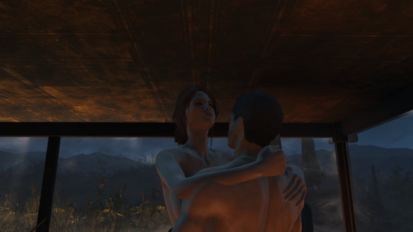 1boy 1boy1girl 1girls 3d 3d_(artwork) 3d_model bedroom bethesda_softworks cait_(fallout) cgi completely_naked completely_naked_female completely_naked_male completely_nude completely_nude_female completely_nude_male fallout fallout_4 female grabbing grabbing_partner interior male mod modded nate_(fallout_4) night nude nude_female nude_male original original_art original_artwork pip-boy salai_dubois sole_survivor sole_survivor_(male) stand_and_carry_position standing standing_sex