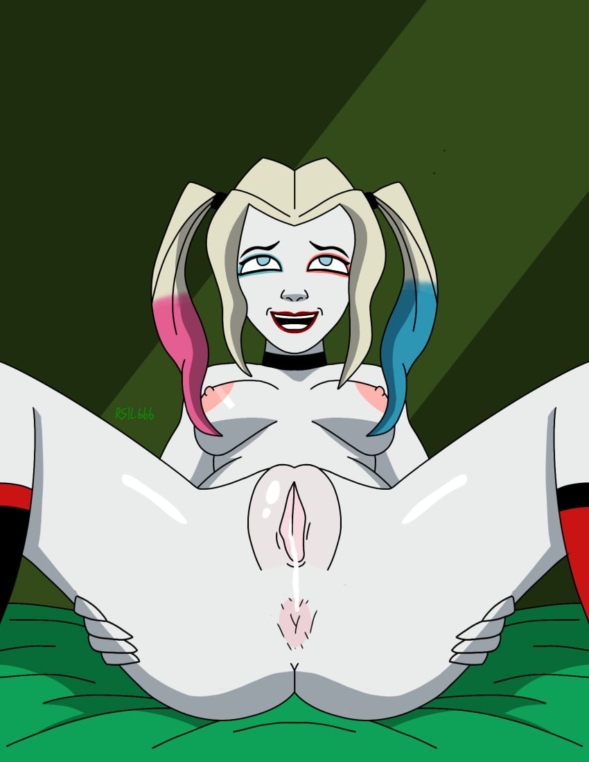 1girls anus areolae artist_name artist_request batman_(series) big_breasts blonde_hair blue_eyes breasts creampie cum cum_in_pussy dc dc_comics female female_only harleen_quinzel harley_quinn harley_quinn_(2019) harley_quinn_(series) multicolored_hair nipples pale-skinned_female pale_skin pigtails pink_anus pink_nipples pink_pussy presenting_pussy pussy solo tagme tagme_(artist) thighhighs white_skin