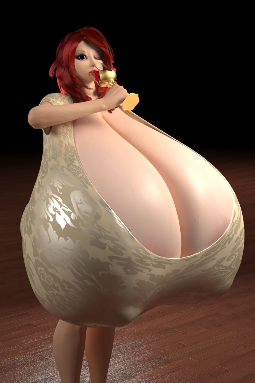 auctus177 breast_expansion breasts_bigger_than_head expansion huge_breasts hyper hyper_breasts massive_breasts red_hair tagme